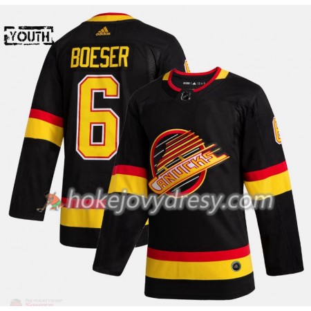 Dětské Hokejový Dres Vancouver Canucks Brock Boeser 6 Flying Skate Adidas 2019-2020 Černá Authentic